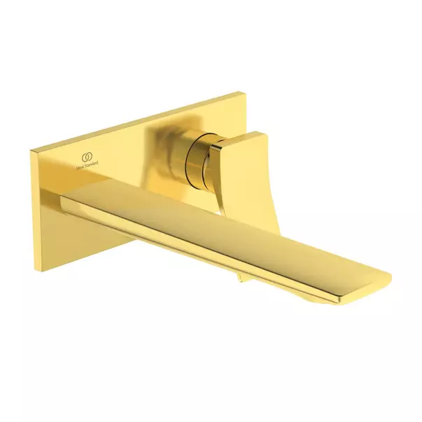 Baterii baie - Baterie lavoar incastrata Ideal Standard Atelier Conca 220 auriu periat fara corp ingropat