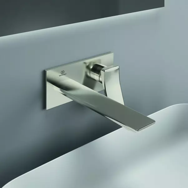 Baterie lavoar incastrata Ideal Standard Atelier Conca 220 argintiu Silver Storm fara corp ingropat [2]