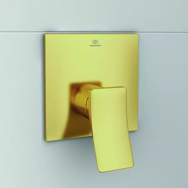 Baterii baie - Baterie dus incastrata Ideal Standard Atelier Conca auriu periat fara corp ingropat