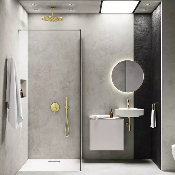 Baterii baie - Baterie dus incastrata Ideal Standard Atelier Joy auriu periat fara corp ingropat