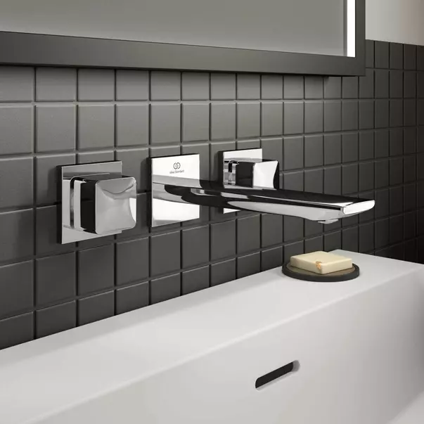 Baterie lavoar incastrata Ideal Standard Atelier Conca 180 gri Magnetic Grey cu corp ingropat [3]