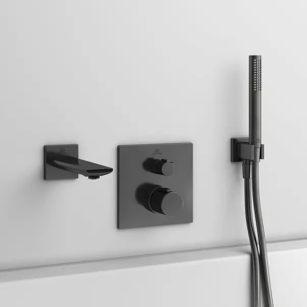 Baterie cada - dus incastrata Ideal Standard Ceratherm C100 gri Magnetic Grey fara corp ingropat [3]