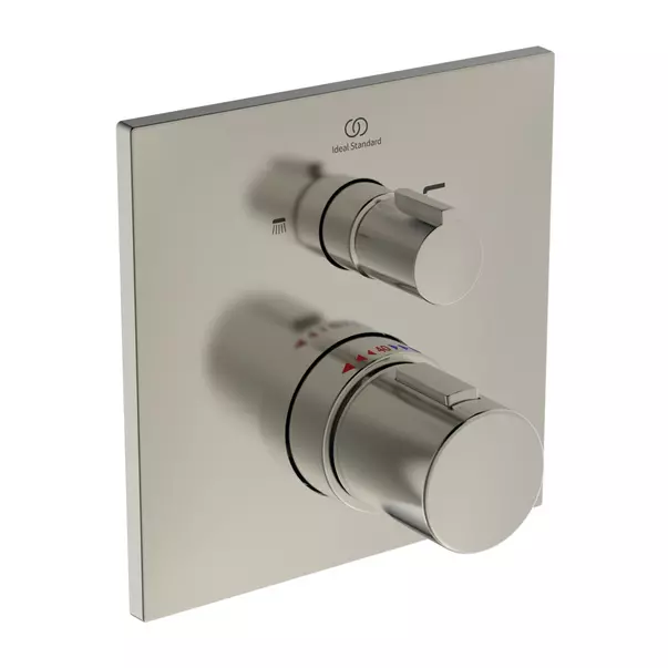Baterii baie - Baterie cada - dus incastrata Ideal Standard Ceratherm C100 argintiu Silver Storm fara corp ingropat
