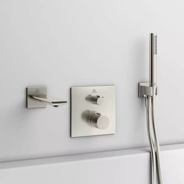 Baterie cada - dus incastrata Ideal Standard Ceratherm C100 argintiu Silver Storm fara corp ingropat [2]