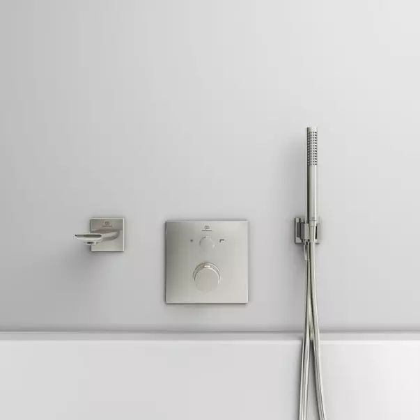 Baterie cada - dus incastrata Ideal Standard Ceratherm C100 argintiu Silver Storm fara corp ingropat [4]