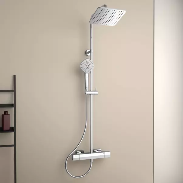 Coloana de dus cu termostat Ideal Standard Ceratherm C100 crom palarie 1 functie [2]