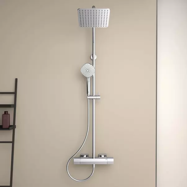Coloana de dus cu termostat Ideal Standard Ceratherm C100 crom palarie 1 functie [3]