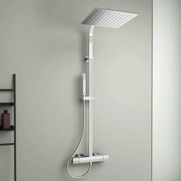 Coloane de dus - Coloana de dus cu termostat Ideal Standard Ceratherm C100 crom lucios palarie 1 functie