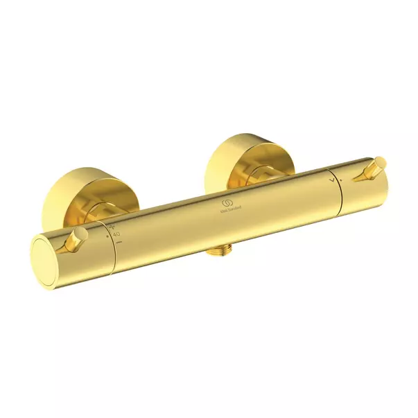 Baterii baie - Baterie dus termostatata Ideal Standard Ceratherm T125 auriu periat