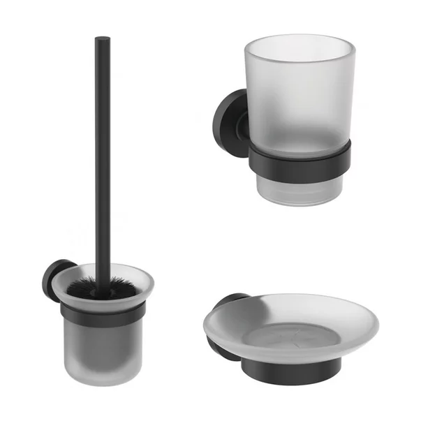 Accesorii lavoar - Set accesorii 3 in 1 Ideal Standard IOM negru mat