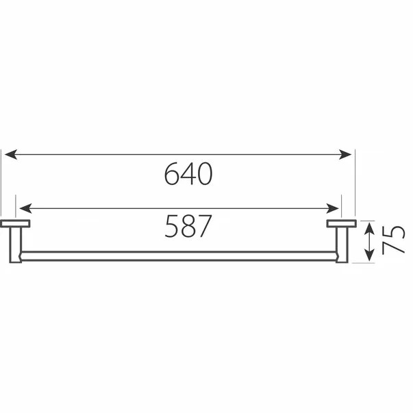 Bara portprosop simpla crom Ferro Grace 60 cm [2]