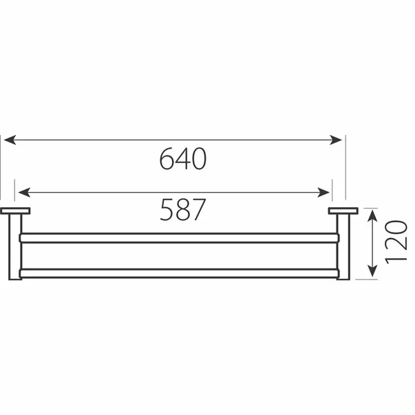 Bara dubla portprosop crom Ferro Grace 60 cm [2]
