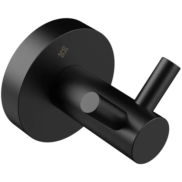 Accesorii baie - Cuier dublu negru Deante Jasmin