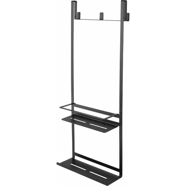 Etajera dubla cu agatatoare Deante Mokko negru 76x30 cm [1]
