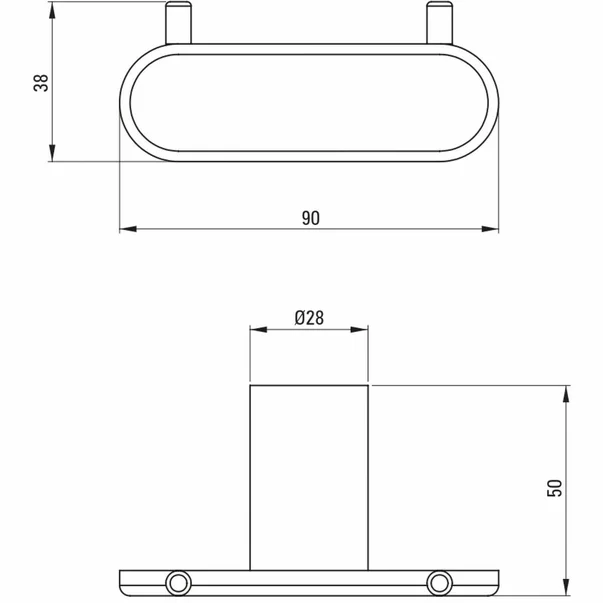 Cuier dublu auriu periat Deante Round [3]