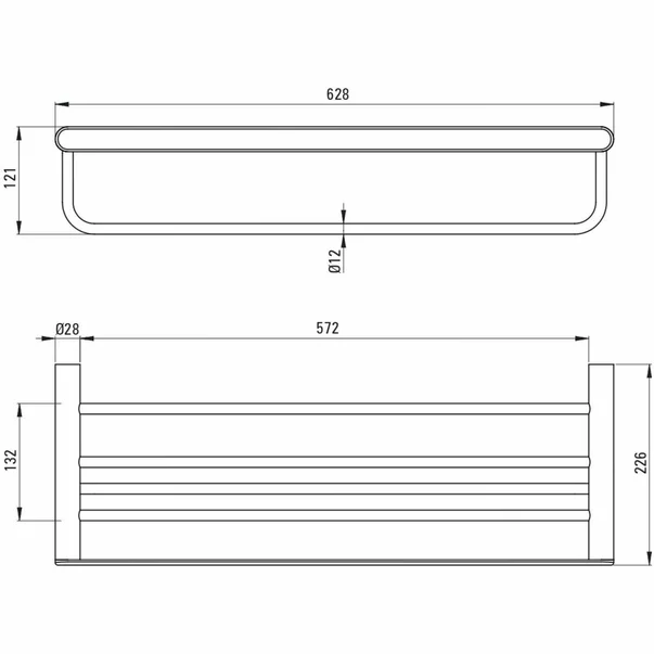 Etajera cu suport prosop auriu periat Deante Round [2]