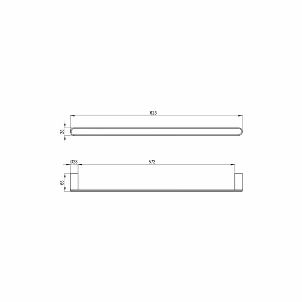 Bara portprosop auriu periat Deante Round 60 cm [3]
