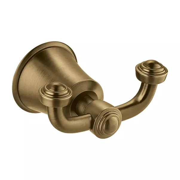 Cuiere si suporturi prosoape - Cuier dublu Omnires Art Line bronz antic