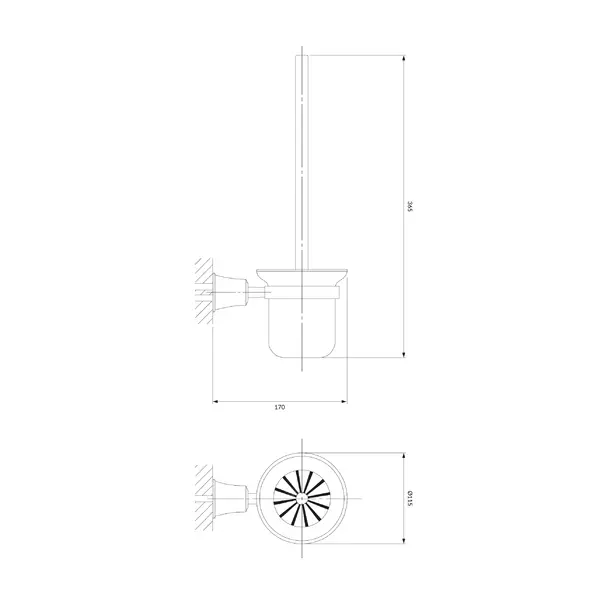 Perie WC Omnires Art Line bronz antic [2]