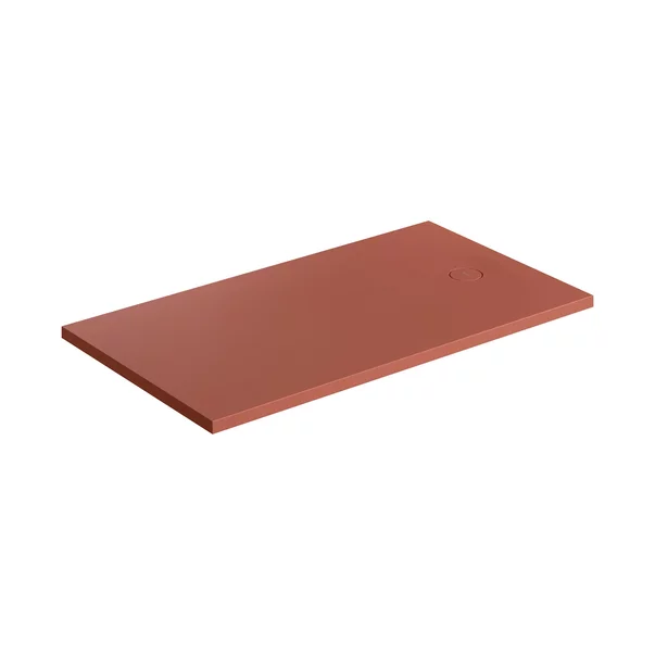 Cadita de dus compozit Omnires AquaRock M+ dreptunghiulara terracotta mat 80x140 cm [1]