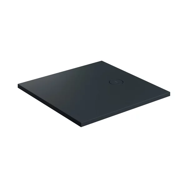 Cadite patrate - Cadita de dus compozit Omnires AquaRock M+ patrata negru lava mat 90x90 cm