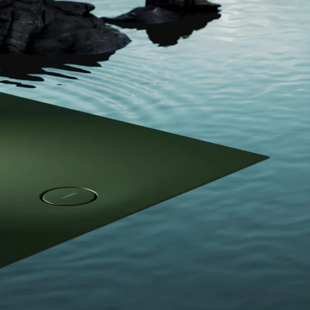 Cadita de dus compozit Omnires AquaRock M+ patrata verde olive mat 90x90 cm [2]