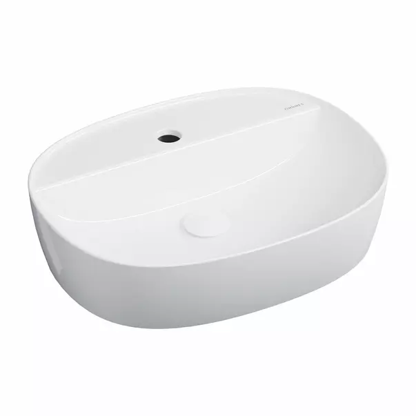 Obiecte Sanitare - Lavoar pe blat Omnires Atlanta alb 50 x 39 cm