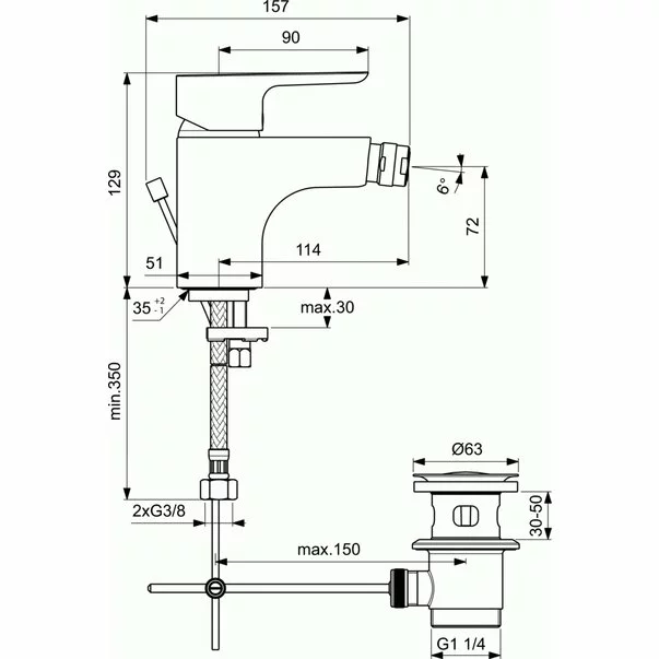 Baterie bideu Ideal Standard Ceraplan III [2]