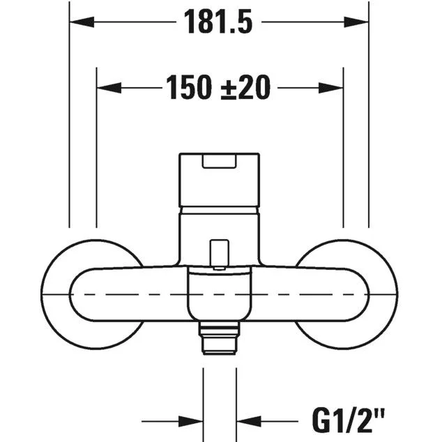 Duravit B.2 Baterie cada dus monocomanda, crom [2]