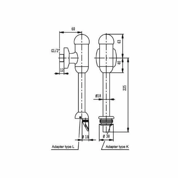 Robinet cu temporizare G1/2 pentru alimentare pe sus Ideal Standard [2]