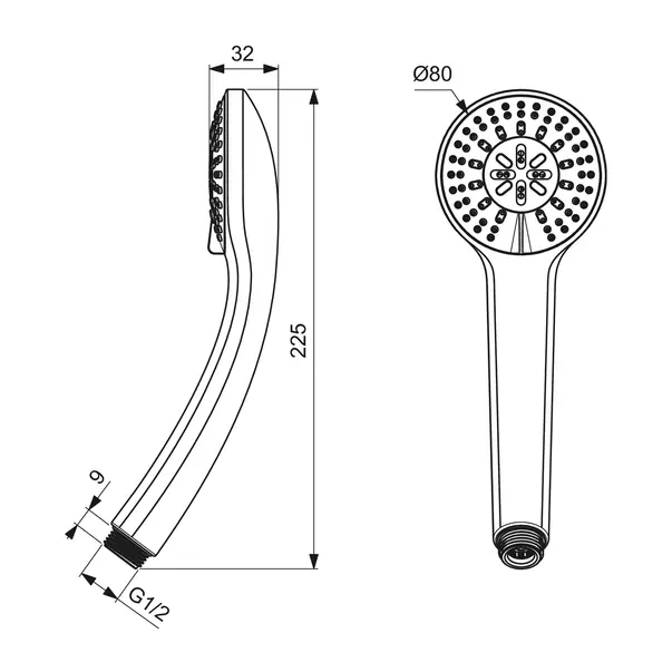 Para de dus Ideal Standard IdealRain crom lucios cu 3 functii [7]