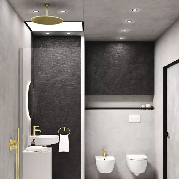 Brat de dus Ideal Standard IdealRain 15 cm auriu periat [2]