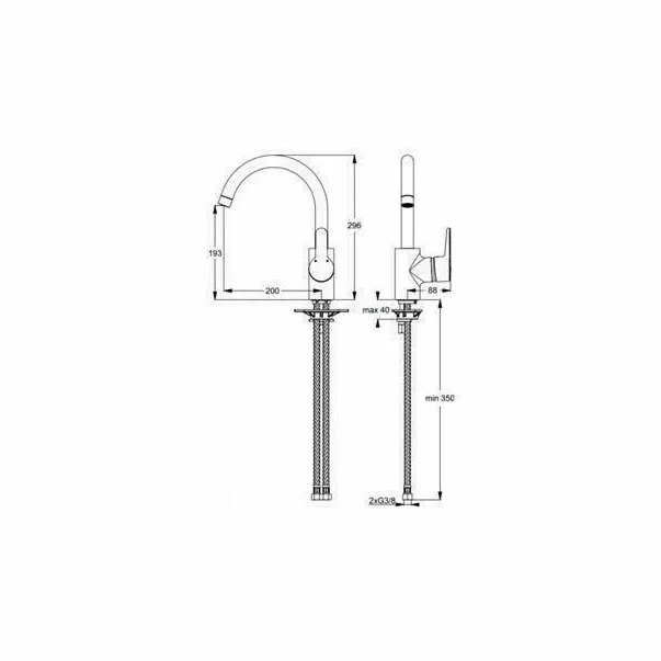 Baterie bucatarie Ideal Standard Connect Blue corp inalt [2]