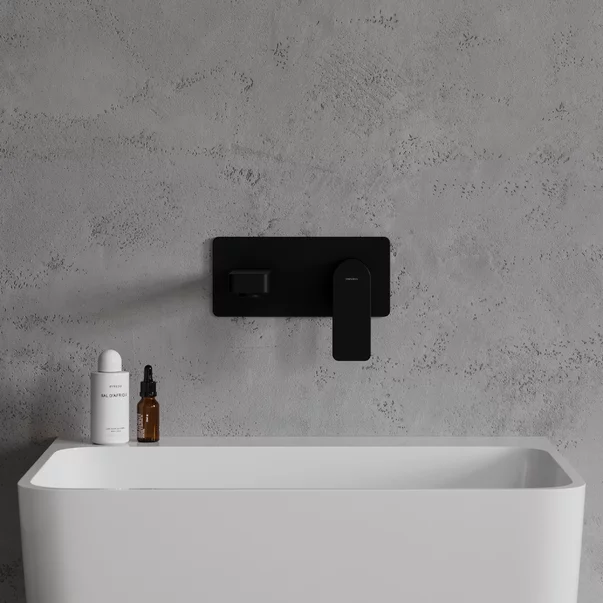 Baterie lavoar incastrata Omnires Baretti negru mat [2]
