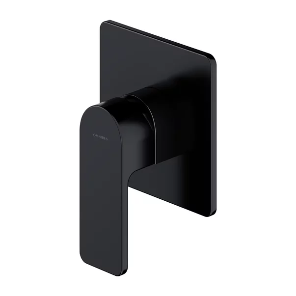 Baterii baie - Baterie dus incastrata Omnires Baretti negru cu corp ingropat