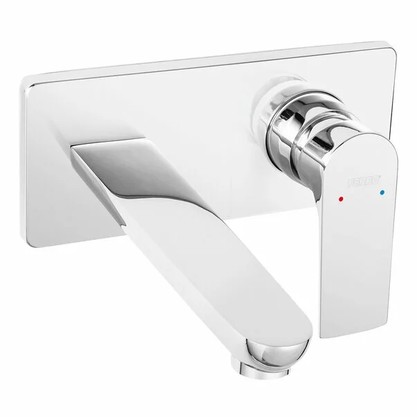 Baterii lavoar - Baterie lavoar incastrata crom cu pipa 18 cm Ferro Square