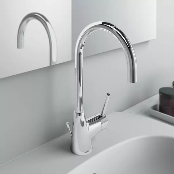 Baterie lavoar inalta Ideal Standard Ceraline cu ventil metalic crom lucios [2]