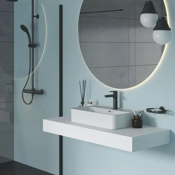 Baterie lavoar Ideal Standard Cerafine O negru mat fara ventil H120 [5]