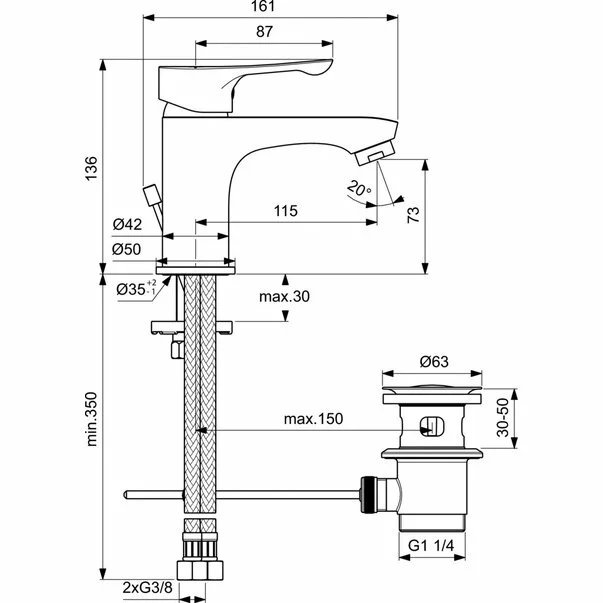 Baterie lavoar Ideal Standard Alpha [2]