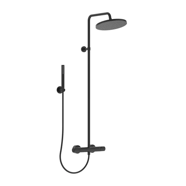 Coloana de dus cu baterie termostatata negru mat Ideal Standard IdealRain Ceratherm T25 furtun dus 175 cm [3]