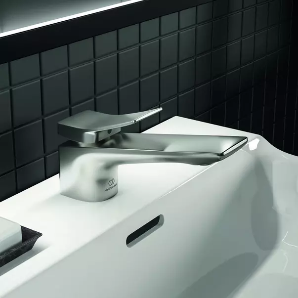 Baterie lavoar Ideal Standard Atelier Conca argintiu Silver Storm cu ventil Pop-Up [2]