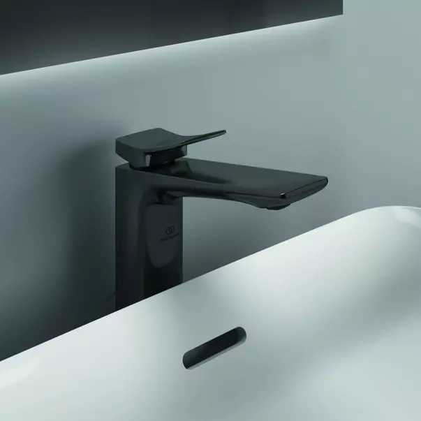 Baterii lavoar - Baterie lavoar inalta Ideal Standard Atelier Conca gri Magnetic Grey cu ventil Pop-Up