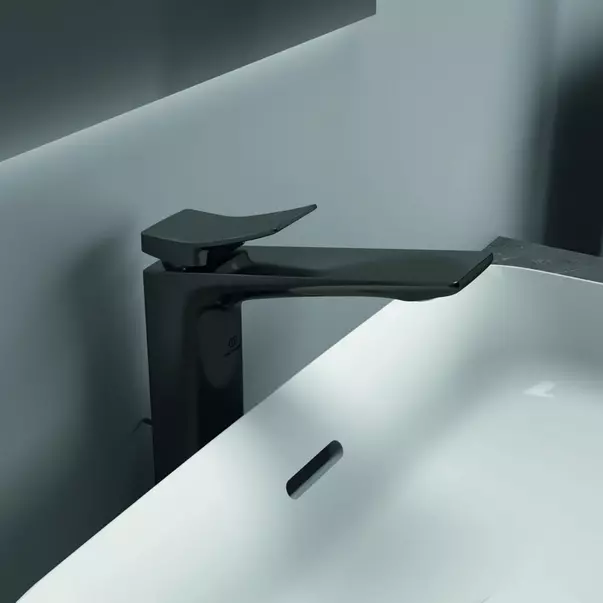Baterie lavoar inalta Ideal Standard Atelier Conca gri Magnetic Grey cu ventil Pop-Up [3]