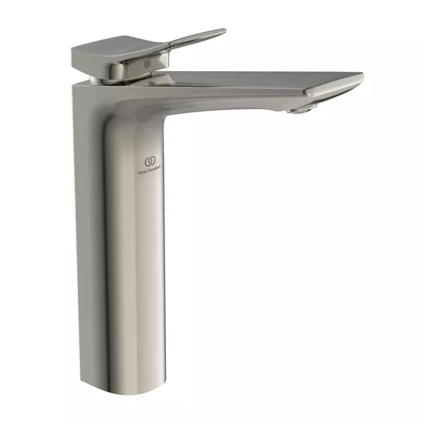 Baterii lavoar - Baterie lavoar inalta Ideal Standard Atelier Conca argintiu Silver Storm cu ventil Pop-Up