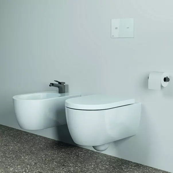 Baterie bideu Ideal Standard Atelier Conca gri Magnetic Grey cu ventil Pop-Up [3]