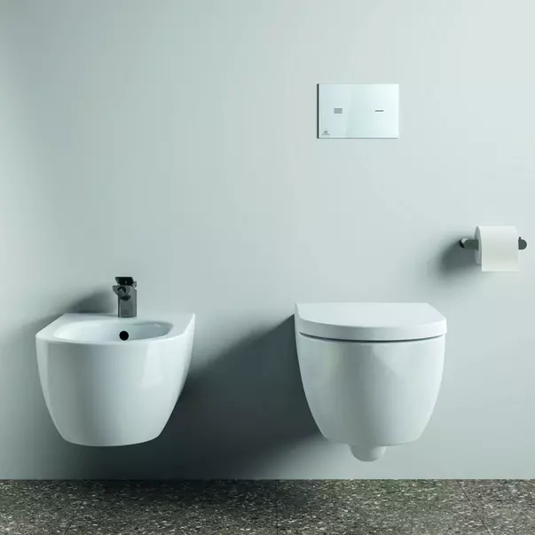Baterie bideu Ideal Standard Atelier Conca gri Magnetic Grey cu ventil Pop-Up [5]