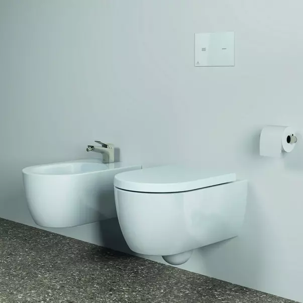 Baterie bideu Ideal Standard Atelier Conca argintiu Silver Storm cu ventil Pop-Up [6]