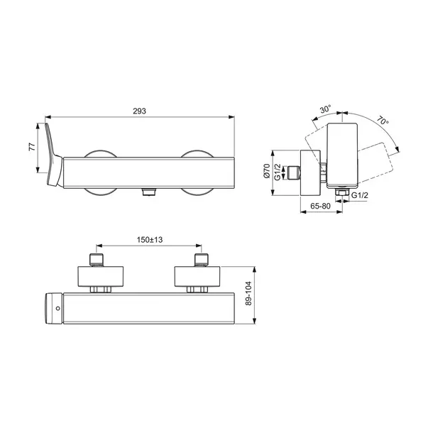 Baterie dus Ideal Standard Atelier Conca auriu periat monocomanda [7]