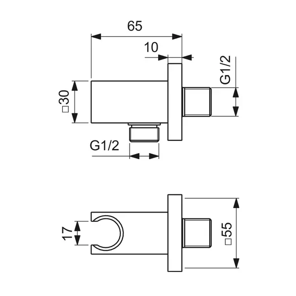 Cot de iesire dus cu suport Ideal Standard Atelier Conca auriu periat [3]