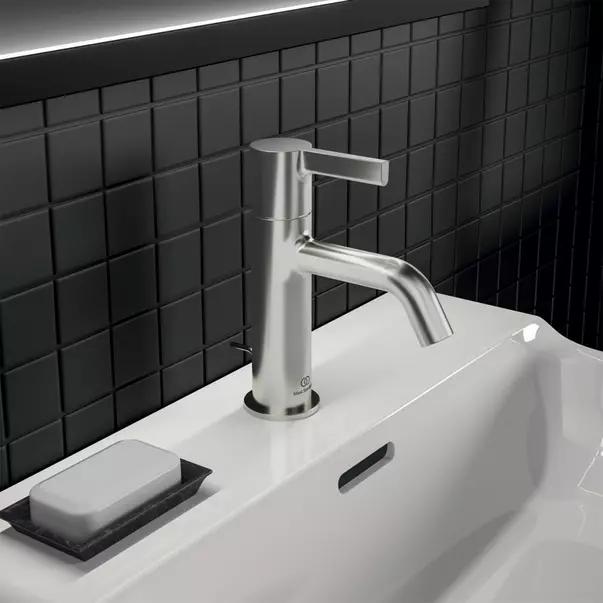 Baterie lavoar Ideal Standard Atelier Joy argintiu Silver Storm cu ventil [10]